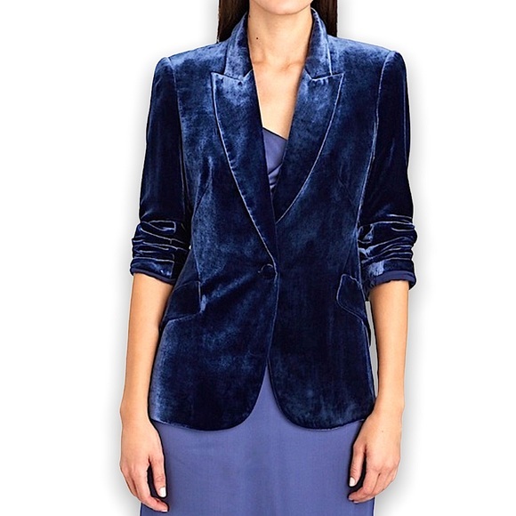 NWOT L'AGENCE Chamberlain Velvet Blazer, 14 - Picture 2 of 14